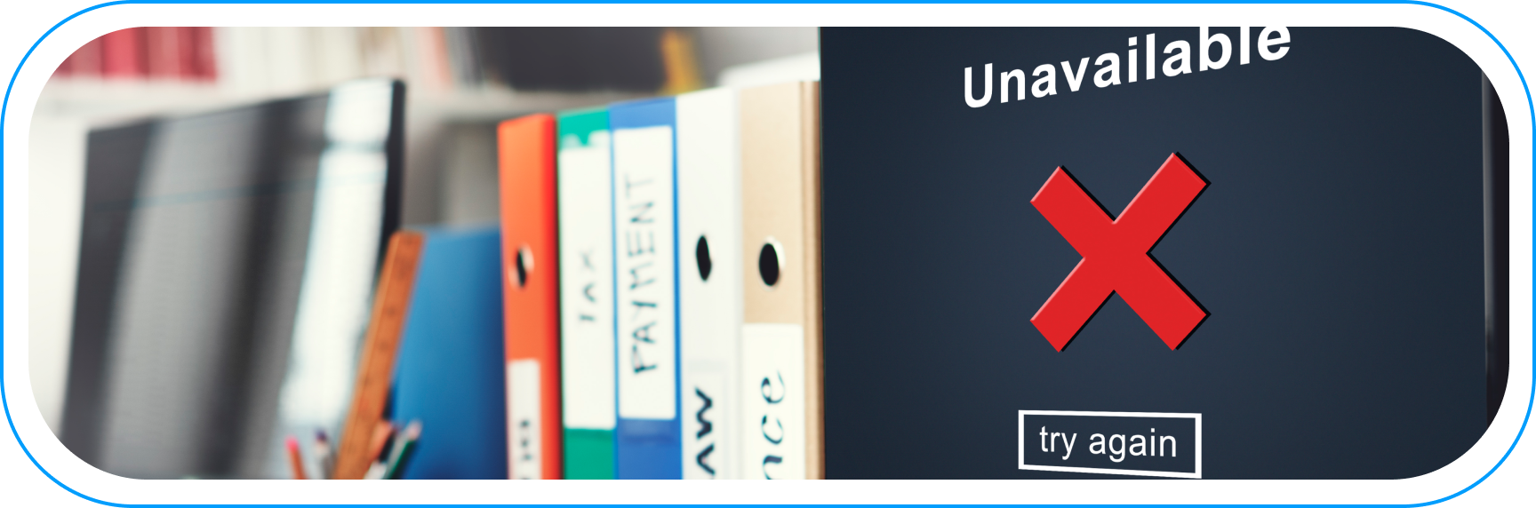Błąd w dostępie do danych – czerwony znak X symbolizujący problem z hurtownią danych i nieprawidłową architekturą BigQuery.