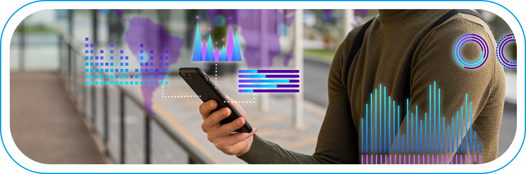 Analiza danych w czasie rzeczywistym – użytkownik korzystający z danych i wizualizacji opartych na hurtowni danych BigQuery.