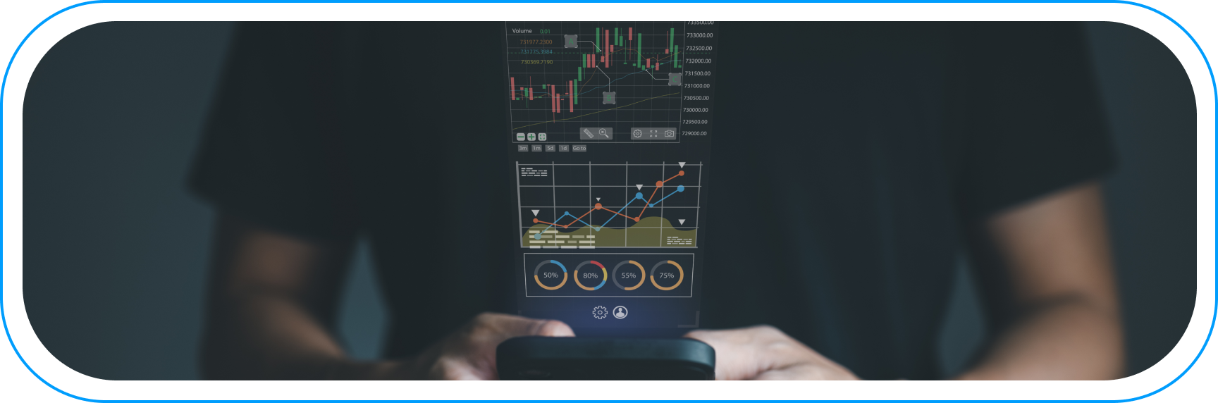 Analytics dashboard on a smartphone showing KPIs, LTV and monetization metrics – micro-segmented data analysis in mobile games.