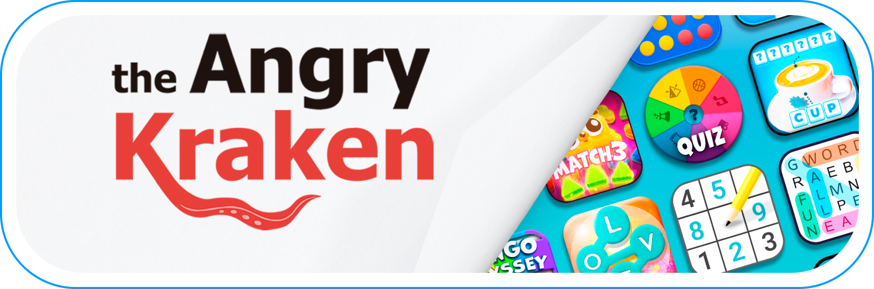 The Angry Kraken mobile game studio specializing in casual logic games and User Acquisition optimization