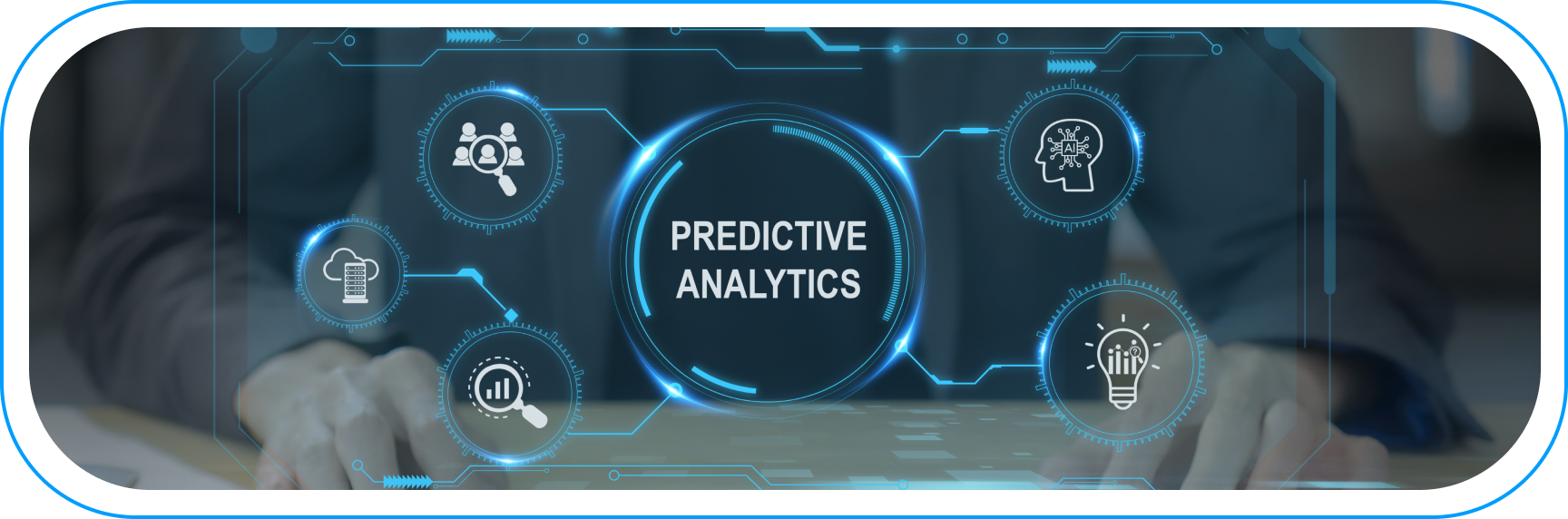 A diagram showing the path of value creation from cloud infrastructure data through predictive analytics to business impact and revenue growth.