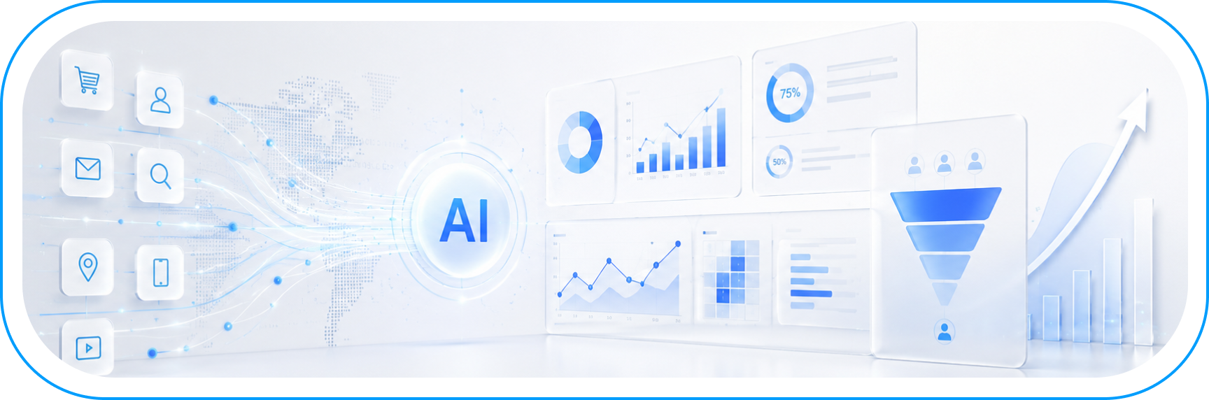 The combination of artificial intelligence and a cloud-based data warehouse makes it possible to visualize and automatically analyze every stage of the customer journey in real time.